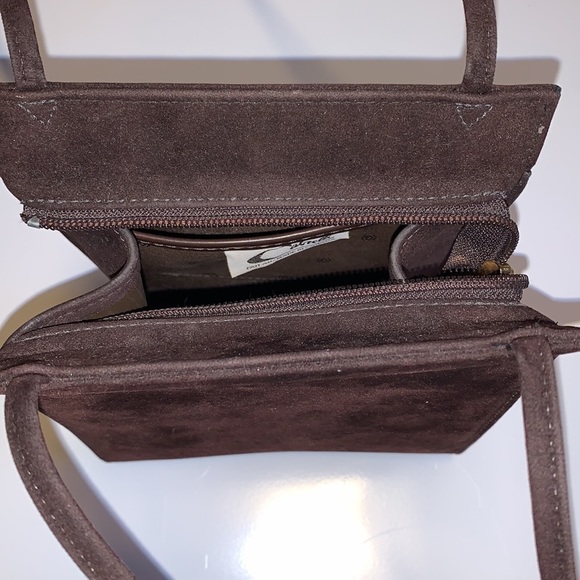 Vintage Cabrelli Brown Microsuede Purse - Picture 8 of 11